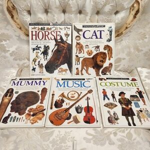 EyeWitness Vintage Books Lot Of 5! Horse, Cat, Music, Mummy , & Costume